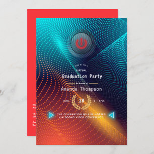 Futuristische Virtual Graduation Party Einladung