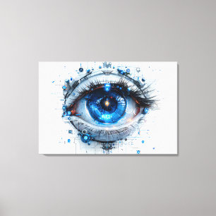 👁️ Futuristische Vision Art Print 👁️ Leinwanddruck