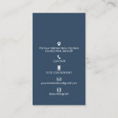 Futuristische Visitenkarte Social Media Icons (Rückseite)