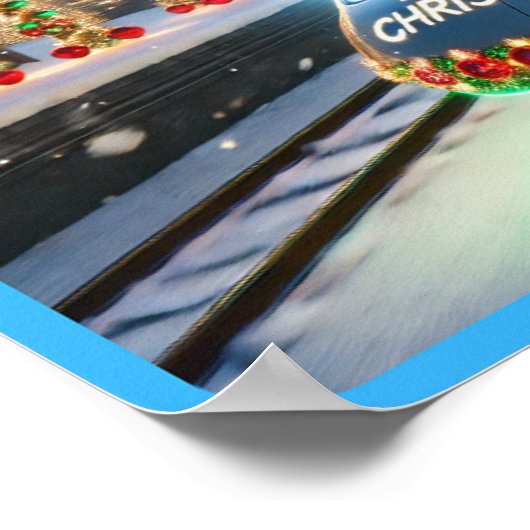 Futuristische Weihnachtskugel Poster (Ecke)
