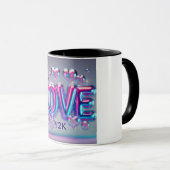 Futuristische Y2K-Holografische Liebe Tasse (VorderseiteRechts)