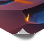 Futuristische Zeitdämmung - surrealer Neontraum Poster (Ecke)