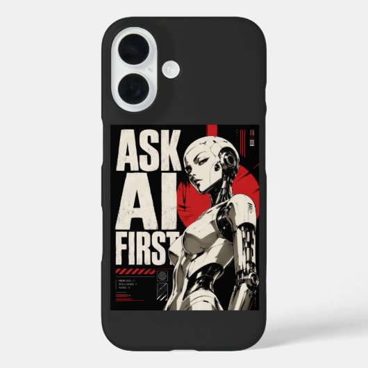 Futuristischer AI-Roboter-Humanoid-Tech-Design Case-Mate iPhone Hülle (Rückseite)