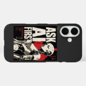 Futuristischer AI-Roboter-Humanoid-Tech-Design Case-Mate iPhone Hülle (Rückseite (Horizontal))