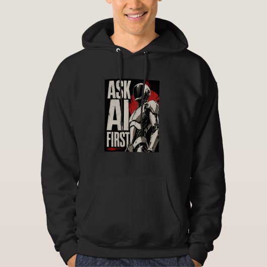 Futuristischer AI-Roboter-Humanoid-Tech-Design Hoodie (Vorderseite)