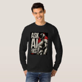 Futuristischer AI-Roboter-Humanoid-Tech-Design T-Shirt (Vorne ganz)