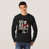 Futuristischer AI-Roboter-Humanoid-Tech-Design T-Shirt (Vorne ganz)