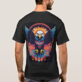 Futuristischer American Eagle Basic Dark T - Shirt (Rückseite)