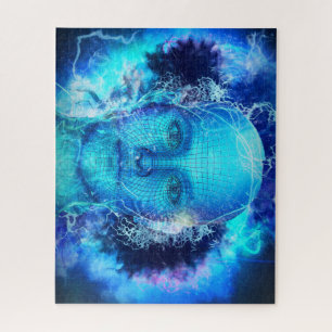 Futuristischer Android-Roboter Puzzle