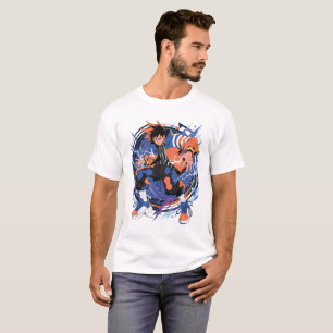 Futuristischer Anime Streetwear-Charakter mit Elek T-Shirt