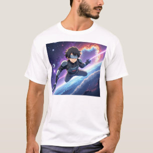 Futuristischer Anime-Weltraumkrieger mit Laserschw T-Shirt