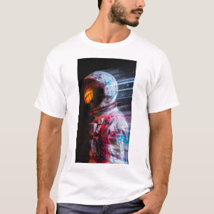 Futuristischer Astronaut auf Mars Motion Blur T -  T-Shirt