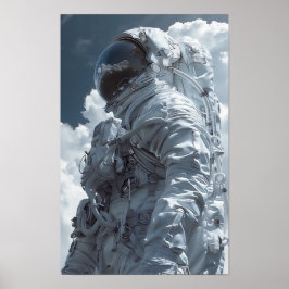 Futuristischer Astronaut - Weltraumforschungspaket Poster