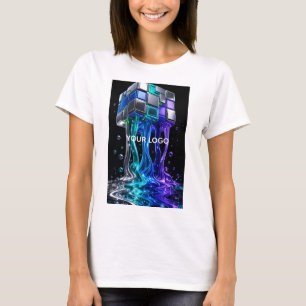 Futuristischer Chrom-Puzzlewürfel  T-Shirt