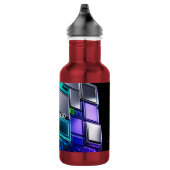 Futuristischer Chrome-Puzzlewürfel Edelstahlflasche (Rechts)