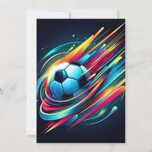 Futuristischer Cyber-Fußball-Speed-Sport Ankündigung
