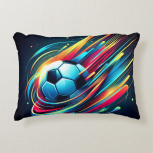 Futuristischer Cyber-Fußball-Speed-Sport Dekokissen