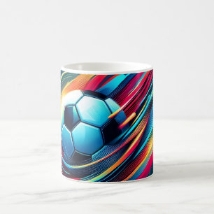 Futuristischer Cyber-Fußball-Speed-Sport Kaffeetasse