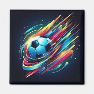 Futuristischer Cyber-Fußball-Speed-Sport Magnet