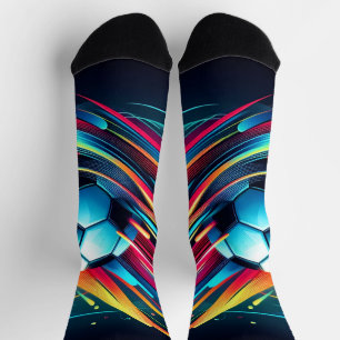 Futuristischer Cyber-Fußball-Speed-Sport Socken