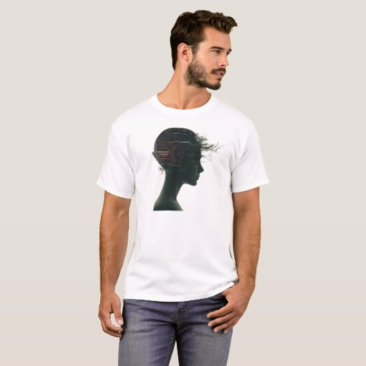 Futuristischer Cybernetic Visionary T - Shirt (Vorne ganz)