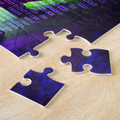 Futuristischer Cyberpunk-Nachtclub Puzzle (Seite)