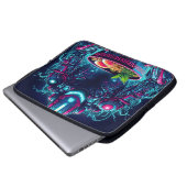 Futuristischer Cyberpunk-Roboter Neon Food Ramen Laptopschutzhülle (Vorne Knopf)