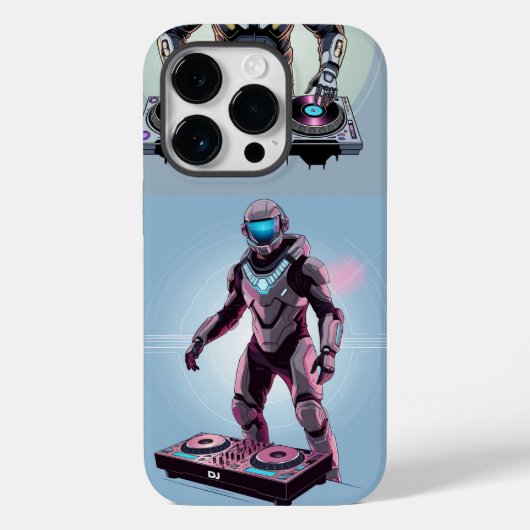 "Futuristischer DJ in Exosuit - Verstärker Case-Mate iPhone Hülle (Rückseite)