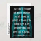 Futuristischer Doktor der zukünftigen Chiropraktis Postkarte (Vorne/Hinten)