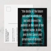 Futuristischer Doktor der zukünftigen Chiropraktis Postkarte (Vorne/Hinten)