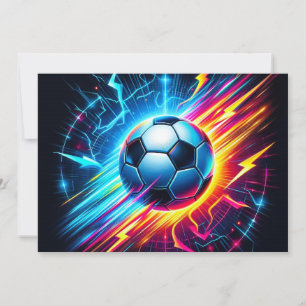 Futuristischer elektrischer Fußball Blitz Ankündigung