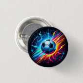 Futuristischer elektrischer Fußball Blitz Button (Vorne & Hinten)