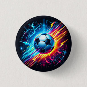 Futuristischer elektrischer Fußball Blitz Button