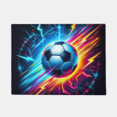 Futuristischer elektrischer Fußball Blitz Fußmatte (Vorderseite)