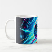 Futuristischer elektrischer Fußball Blitz Kaffeetasse (Links)