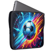 Futuristischer elektrischer Fußball Blitz Laptopschutzhülle (Vorne Rechts)