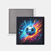 Futuristischer elektrischer Fußball Blitz Magnet (Vorderseite/Rückseite)