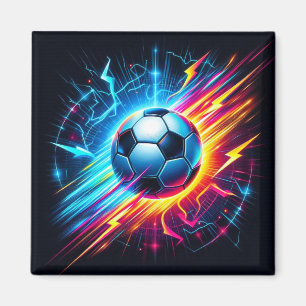 Futuristischer elektrischer Fußball Blitz Magnet