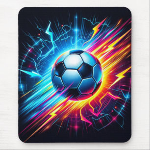 Futuristischer elektrischer Fußball Blitz Mousepad