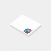 Futuristischer elektrischer Fußball Blitz Post-it Klebezettel (angewinkelt)
