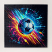 Futuristischer elektrischer Fußball Blitz Puzzle (Horizontal)