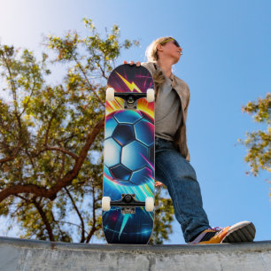 Futuristischer elektrischer Fußball Blitz Skateboard