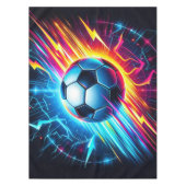 Futuristischer elektrischer Fußball Blitz Tischdecke (Vorderseite)