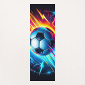 Futuristischer elektrischer Fußball Blitz Yogamatte (Vorderseite)