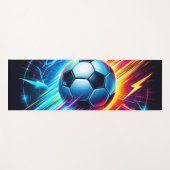 Futuristischer elektrischer Fußball Blitz Yogamatte (Vorderseite (Horizontal))