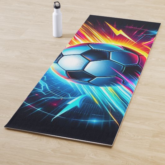 Futuristischer elektrischer Fußball Blitz Yogamatte (Beispiel)