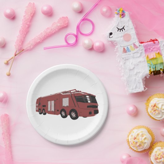 Futuristischer Feuerzug Pappteller (Party)