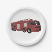 Futuristischer Feuerzug Pappteller (Vorderseite)