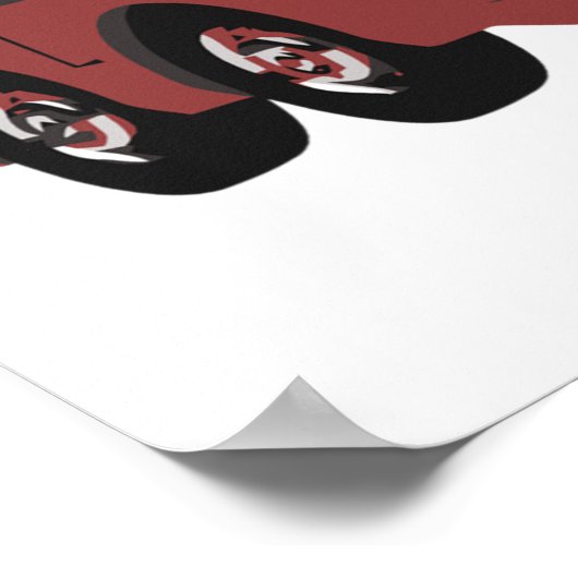 Futuristischer Feuerzug Poster (Ecke)