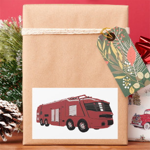 Futuristischer Feuerzug Rechteckiger Aufkleber